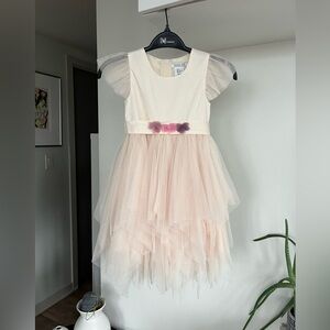 Rachel Zoe 4T Girls Party Champagne Cream Wedding Bridal Formal Party Dress